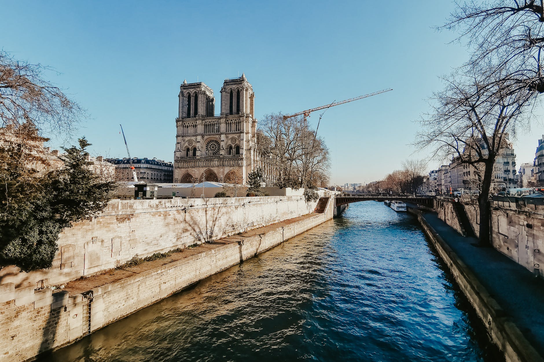 old bridge over river in city