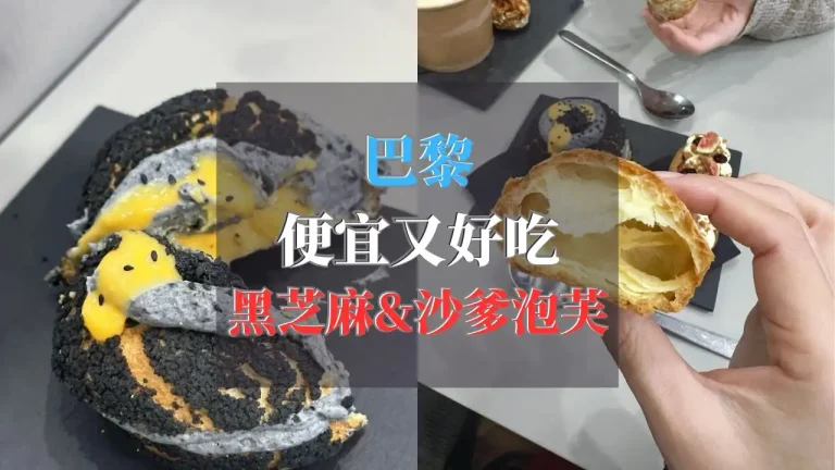 Lava choux studio 巴黎最便宜又好吃的黑芝麻和沙爹泡芙