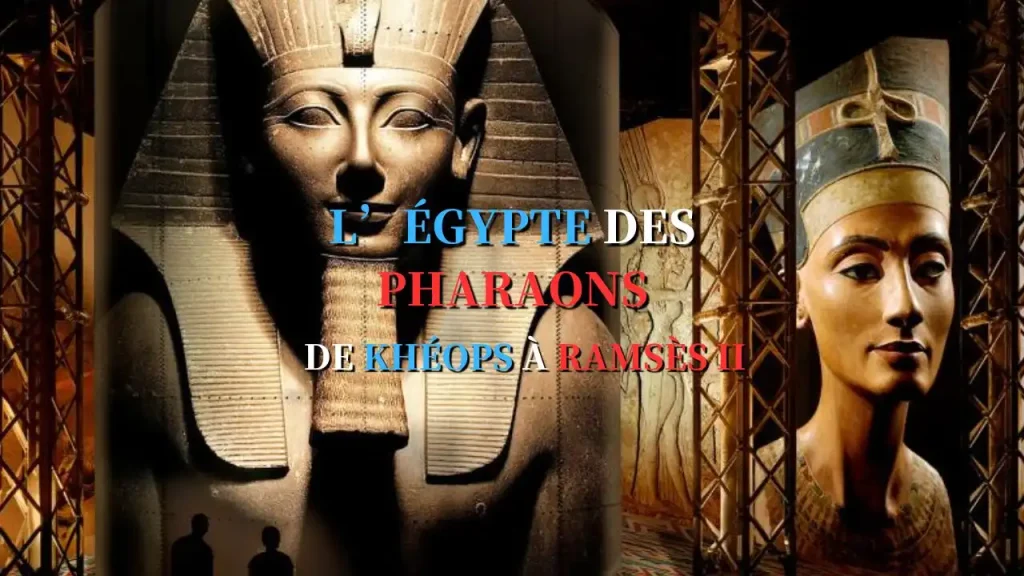 法老时代的埃及：从古夫法老到拉美西斯二世 l'Egypte des Pharaons, de Khéops à Ramsès II 展览宣传图