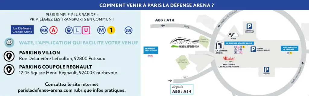 Paris La Défense Arena 附近交通