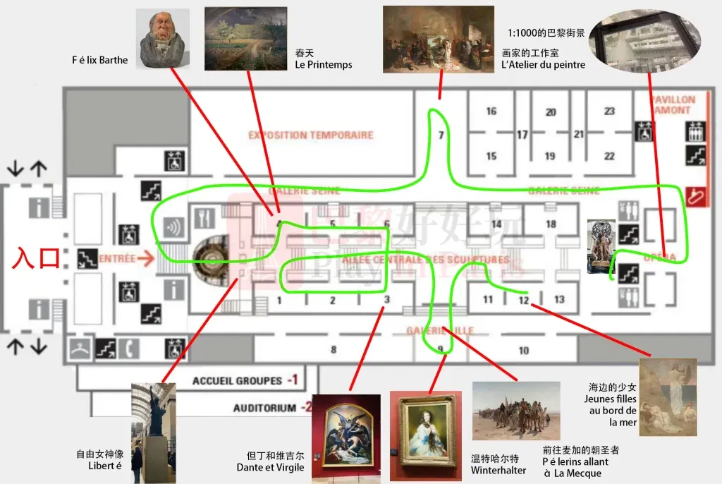 奥赛博物馆底层路线02