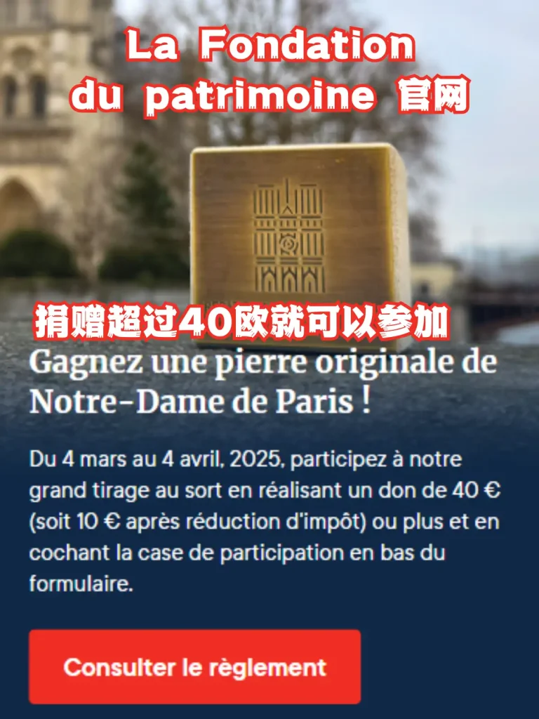 法国遗产基金会（Fondation du patrimoine）官网界面